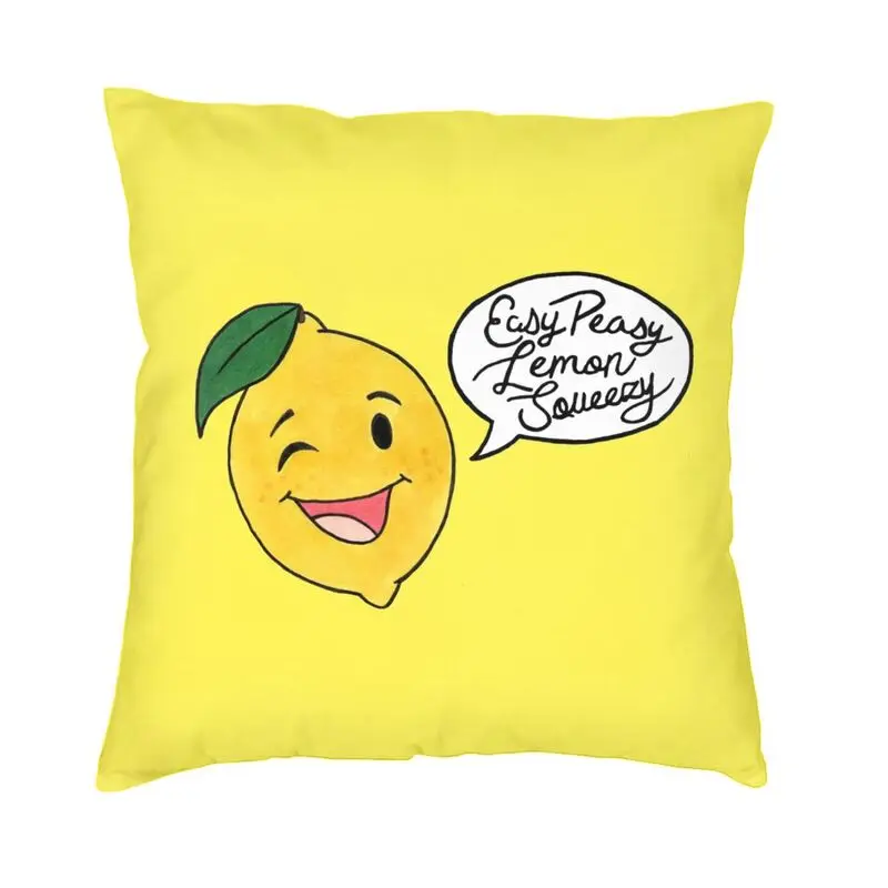 

Easy Peasy Lemon Squeezy Modern Throw Pillow Cover Home Decor Citrus Fruit Car Cushion Cover Living Room Pillowcase