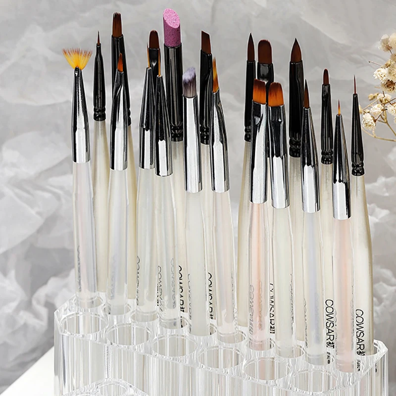 26-отверстий акриловые кисти для ногтей органайзер набор дизайна инструменты