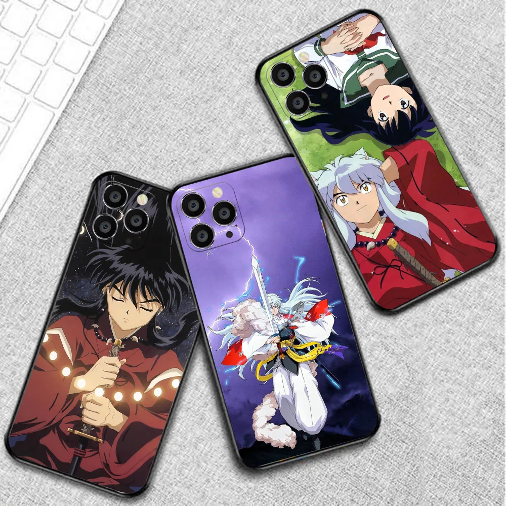 Матовый черный чехол для Samsung J6 J7 J8 S7 Edge S8 S9 S21 S24 S25 A23 Prime Plus KD-67 Inuyasha Seshomaru