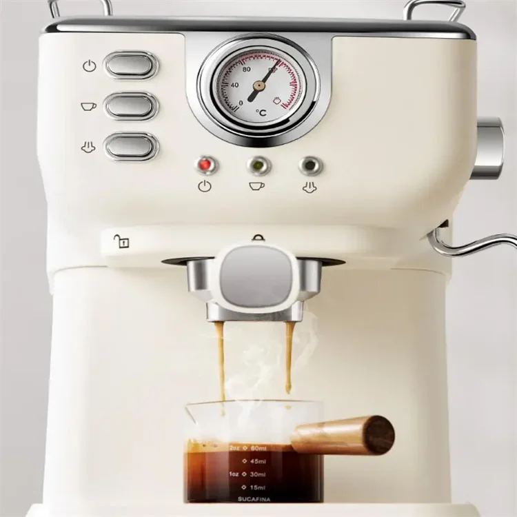 Полуавтоматическая кофеварка домашняя кофемашина для эспрессо мехаси 2033