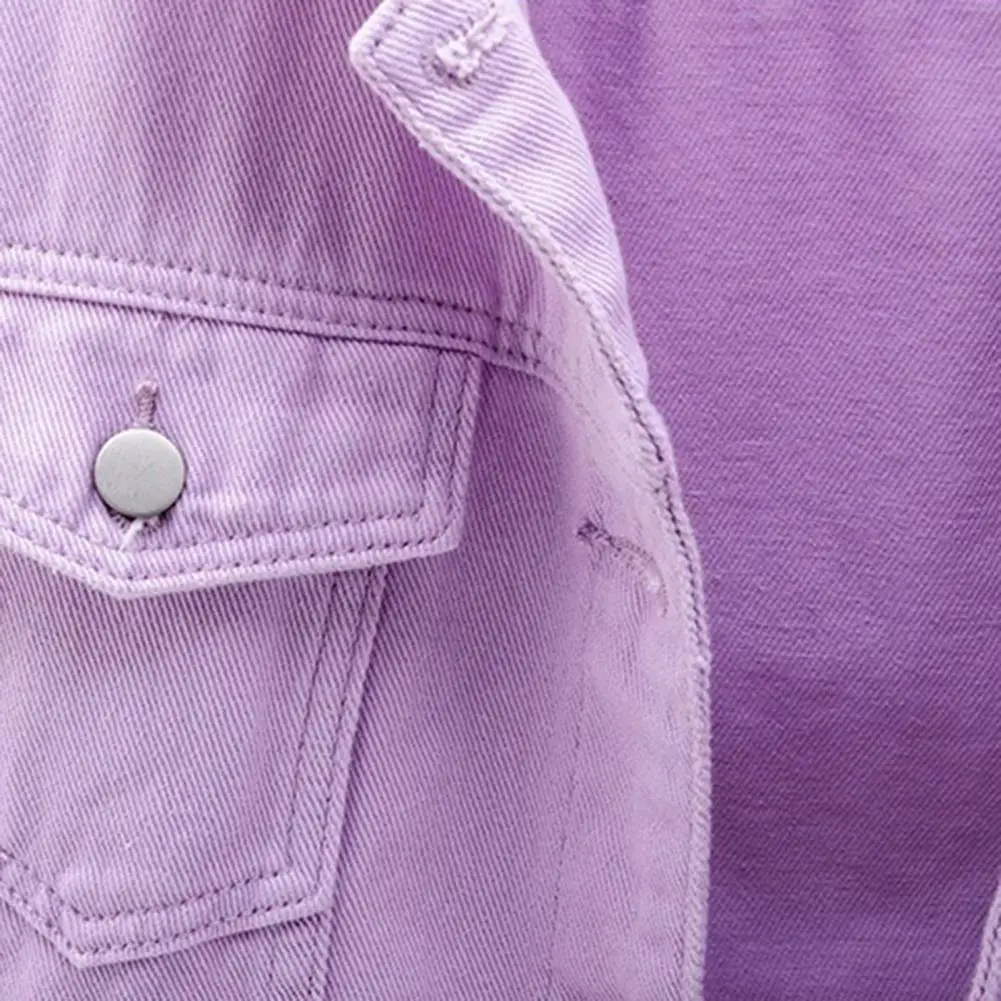 

Trendy Women Coat Buttons Outwear Women Jacket Pure Color Wear-resistant Autumn Coat