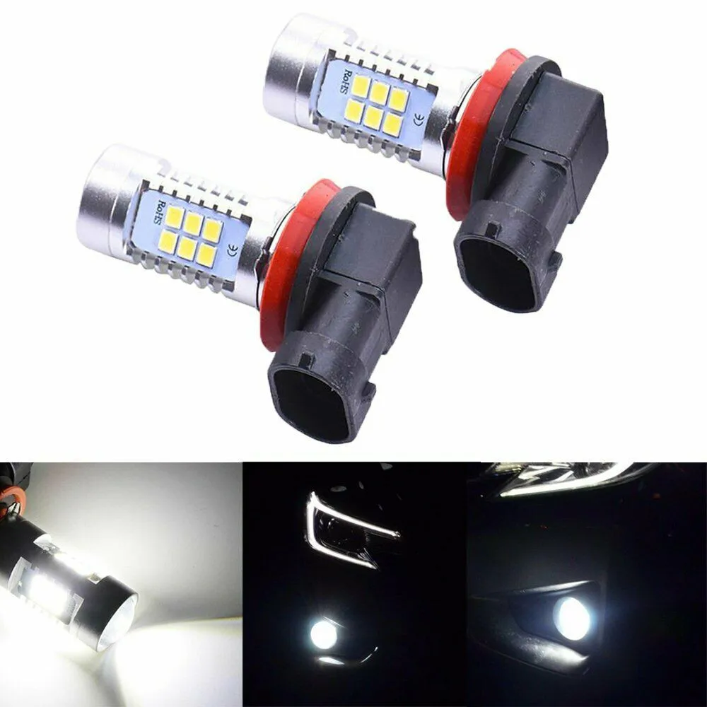 

6000K White Fog Light Bulb Accessories DC 12V H8 High Power Lamps Parts