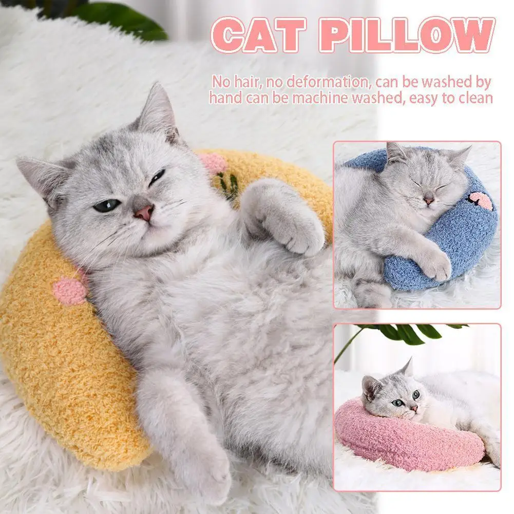 

Little Pillow for Cats Fashion Neck Protector Deep Sleep Puppy U-Shaped Pillow Cat Pillow Kitten Headrest Dog Sleeping Pill Z0R8