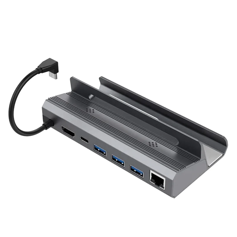 

6 In 1 Docking Station For Steam Deck TV Base Stand Hub Holder Dock 4K 60HZ HDMI-Compatible Part For Steam Deck Dock Console