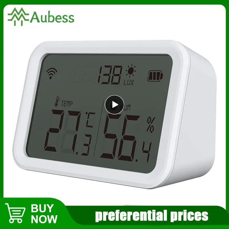 

Smart Zigbee Temperature And Humidity Sensor Real-time Detection Smart Thermometer Tuya Hygrometer Battery Display Smart Home