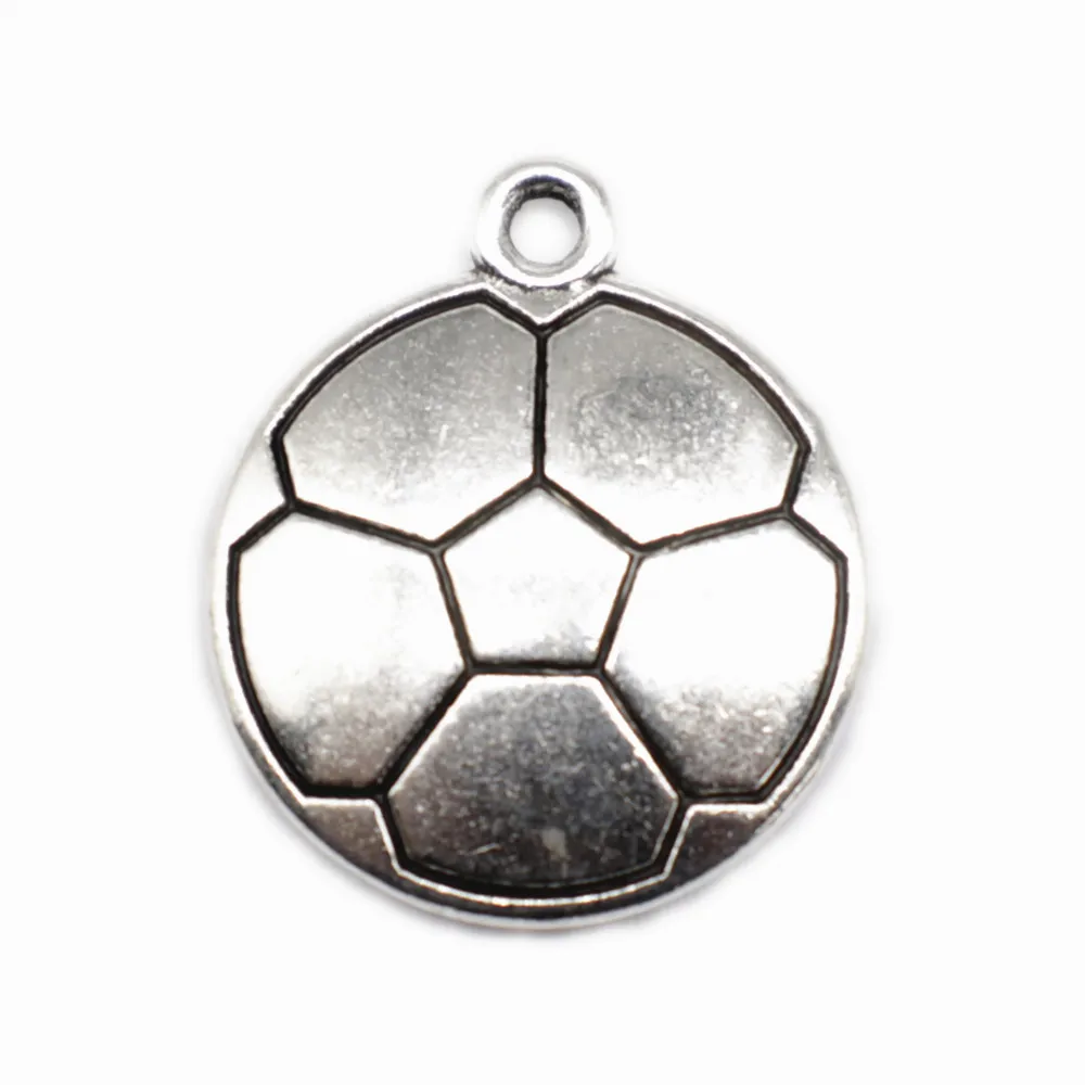 

Accessori Soccer Charms Craft Pendant For Jewelri 22X19mm Antique Silver Color 5 Pieces