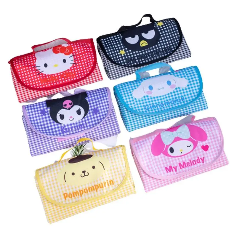 

Sanrios My Melody Cinnamoroll Pompom Purins Hellokittys Badbadtz-Maru Waterproof and Damp Beach Camping Household Tablecloth