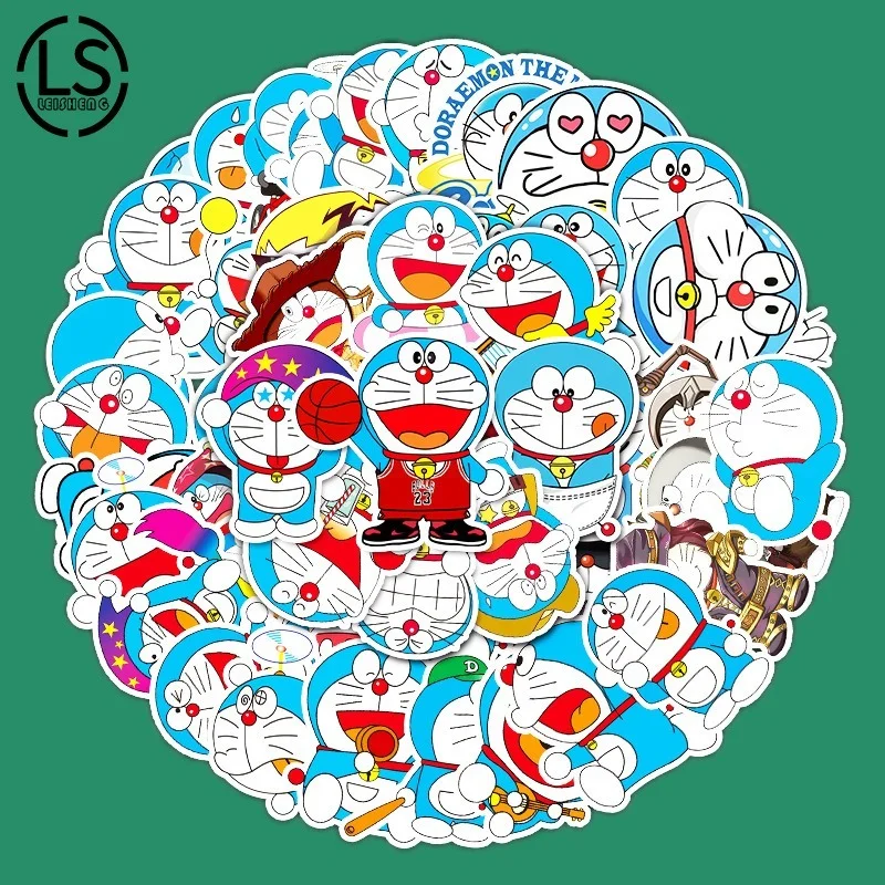

52pcsDoraemon Anime Stickers Classic Cartoon Cute Stickers for Laptop Kids Toys DIY CarGuitarScrapbook DecalsDecorative Stickers