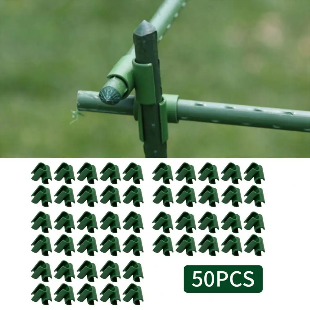 

50Pcs Plant Support Clip Convenient Firm Reliable Stable Performance Gardening Clip for Patio Support Fixed Clamp Plant Buckle