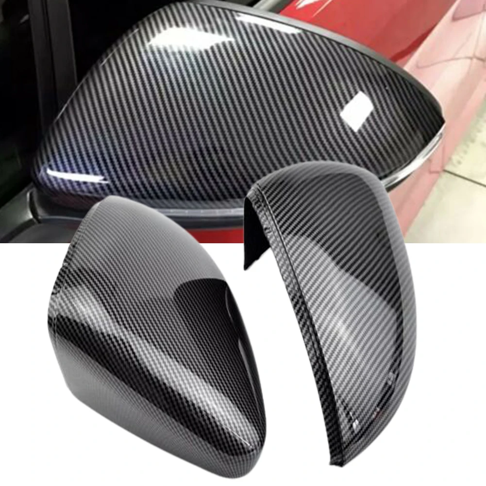 

2pcs Right & Left Casing Carbon Fibre Wing Mirror Cover Replacement Mirror Assembly For MK7 & 7.5 GTD R Variations H-CP1889