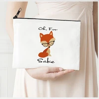 cosmetic bag fox cute letter makeup bags women travel ladies portable cosmetic case girls beauty bag jewelry organizer