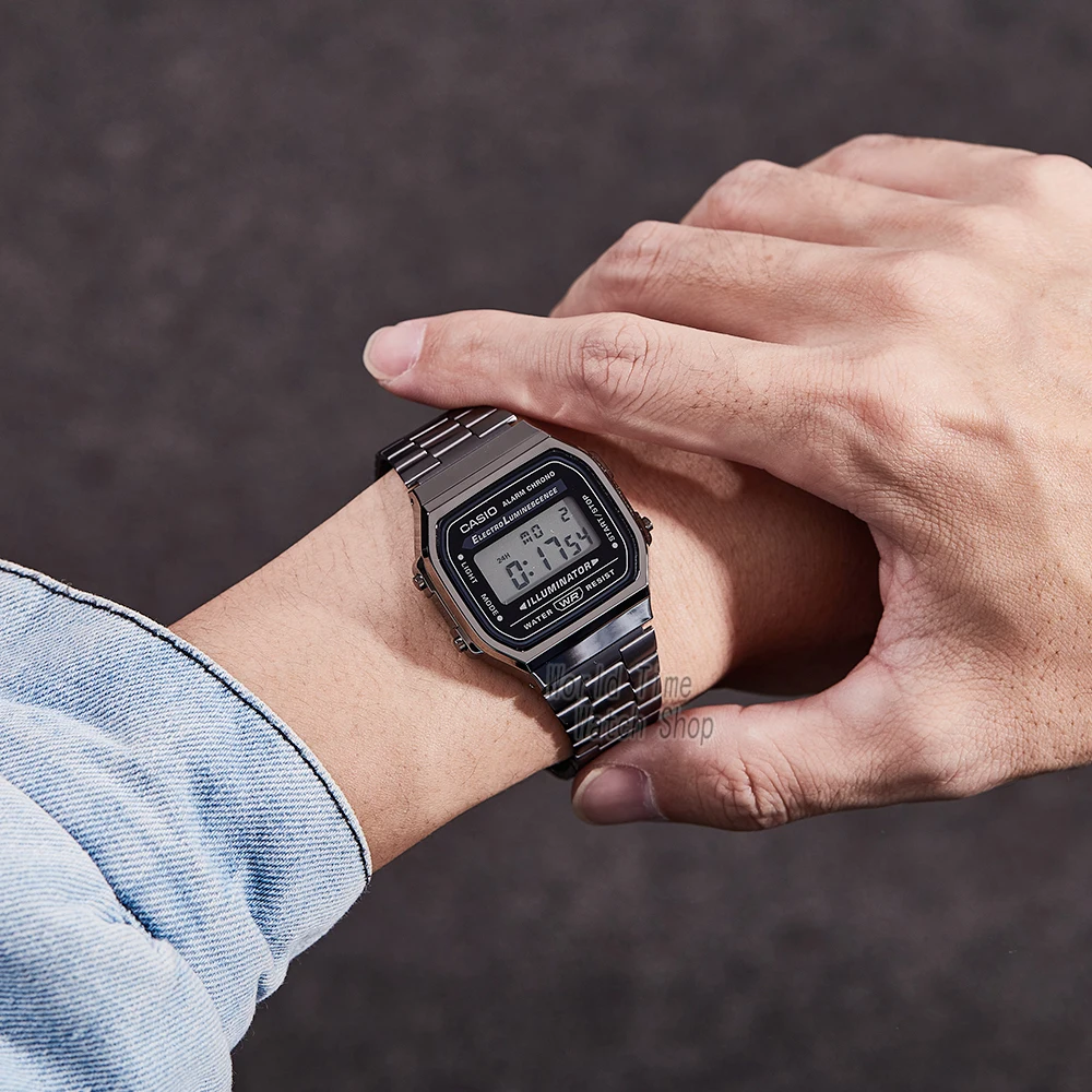 Часы Casio 2021 Мужские золотые часы Роскошный бренд Светодиодные цифровые 30 м