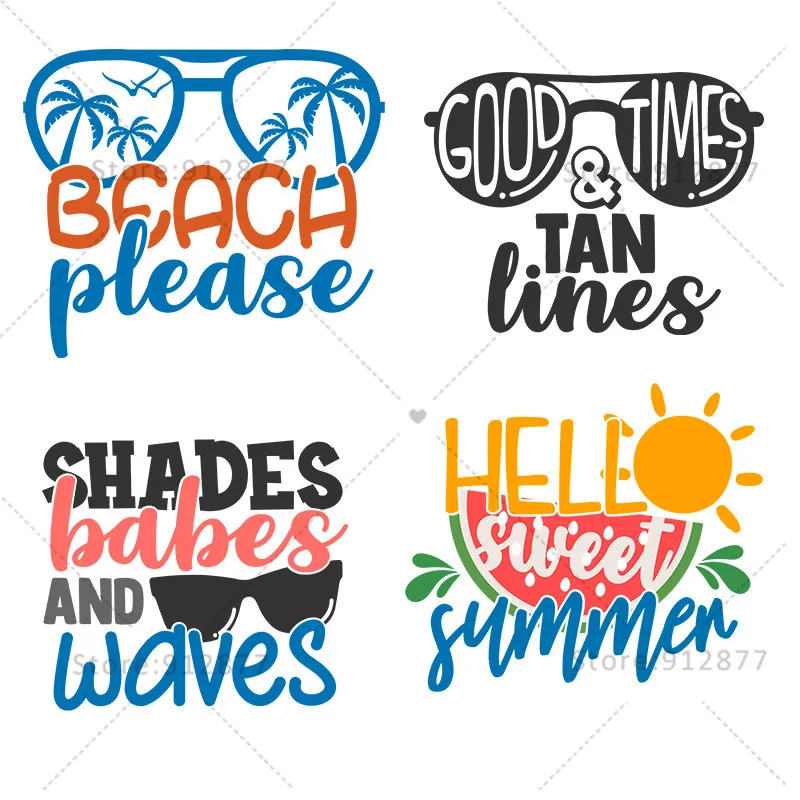

Готовые к нажатию полотенца Hello Summer is call I Must Go Beach пожалуйста Vacay Mode Sunshine Тепловые Трансферы
