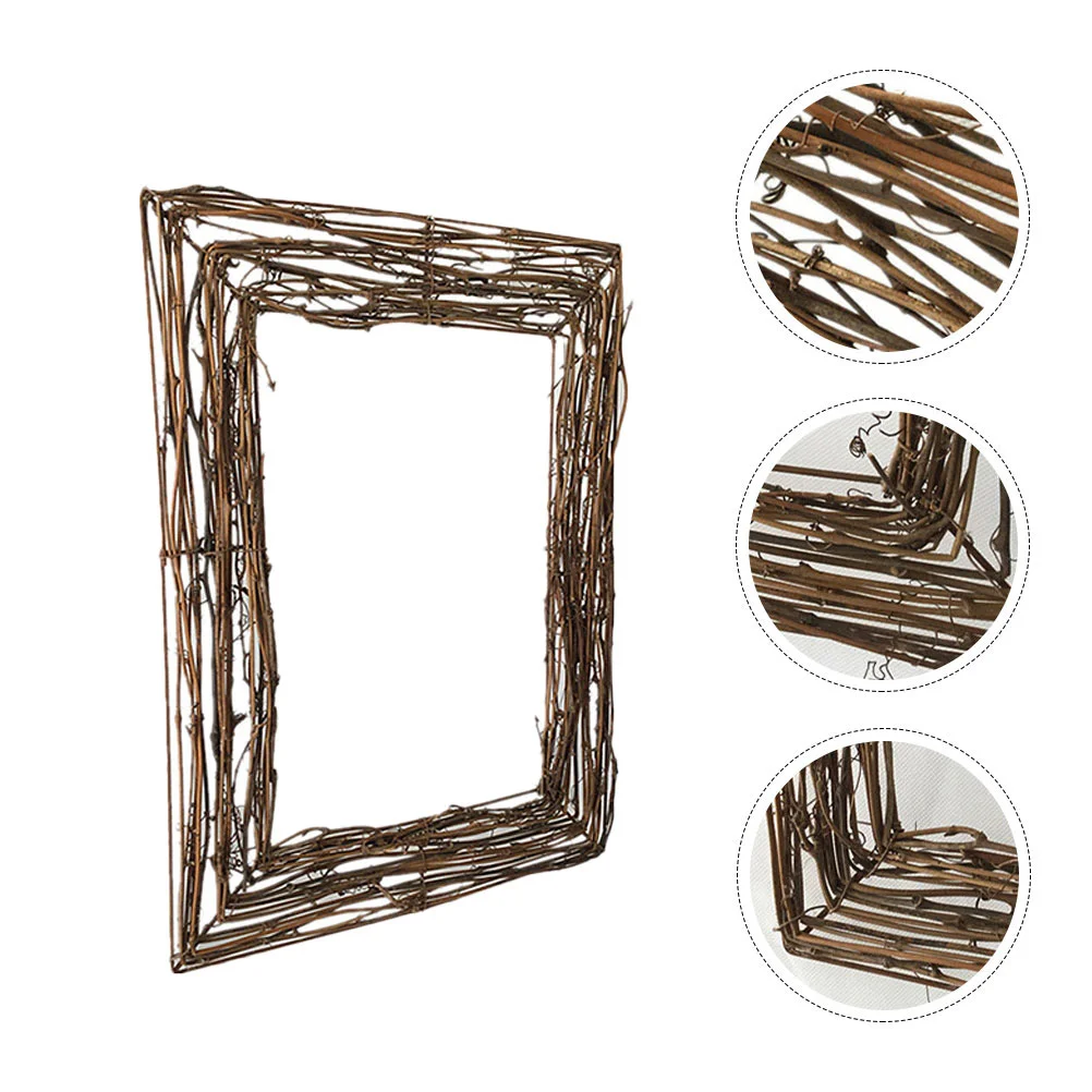 

Wreath Rattan Base Vine Grapevine Wreaths Doorring Diy Garland Square Crafts Frame Hoop Branch Twig Decorative Natural