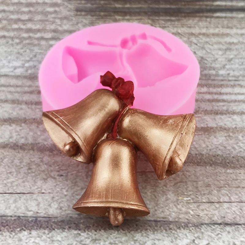 

3D Рождественский колокольчик, формы для мыла ручной работы, форма для ароматерапии, свечи, помадки, торта, конфет, шоколада, глины