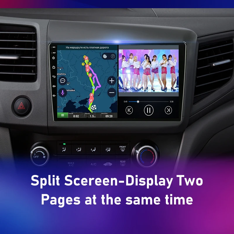 for honda civic 2012 2015 android 11 car radio multimedia video player 2din navigation head unit stereo audio carplay speakers free global shipping