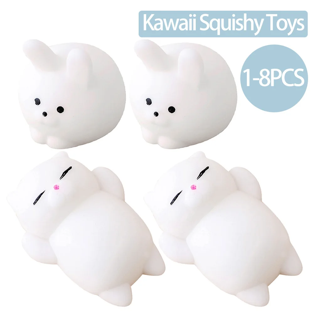 

1-8PCS Mochi Squishies Kawaii Animal Squishy Toys For Kids Antistress Ball Squeeze Party Favors Stress Relief Toys For Birthday