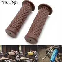 vintage retro hand grip motorcycle grips 78 22mm brown diamond handlebar hand grip and bar ends motorcycle hand pro grips