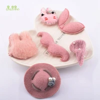 bare pink seriesheadwear accessoriesbow tierabbit earsbeardhat series patchesfor diy childrens garments hair accessory