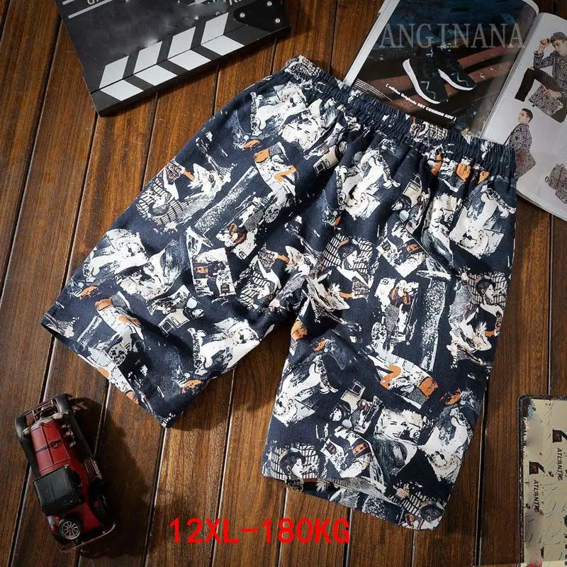 

Мужские бриджи, размеры 12xl 180 кг, большие размеры 10xl 8xl, летние большие эластичные спортивные свободные черные синие пляжные брюки 56 58 60