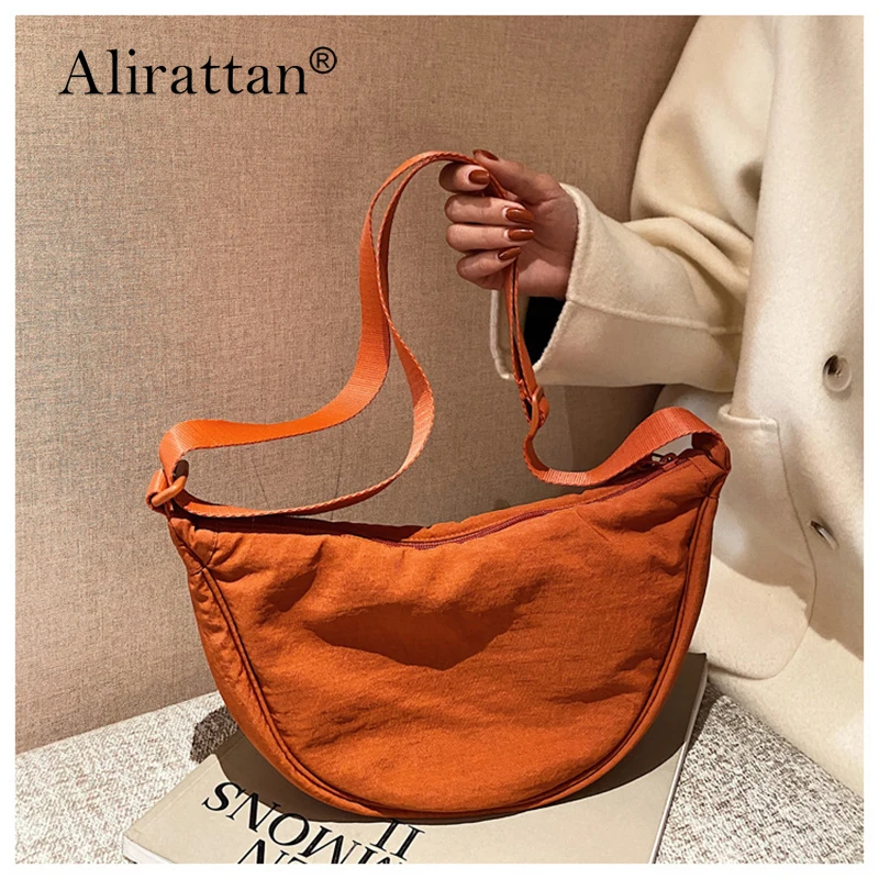 

Женские школьные сумки-мессенджеры Alirattan для женщин, дизайнерская дамская сумка на плечо, однотонные повседневные холщовые женские сумки через плечо