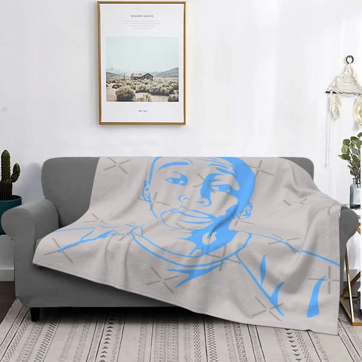 

Khaby Lame Tik Tok-colcha a cuadros para cama, manta de toalla a cuadros, colcha de verano, 220x240