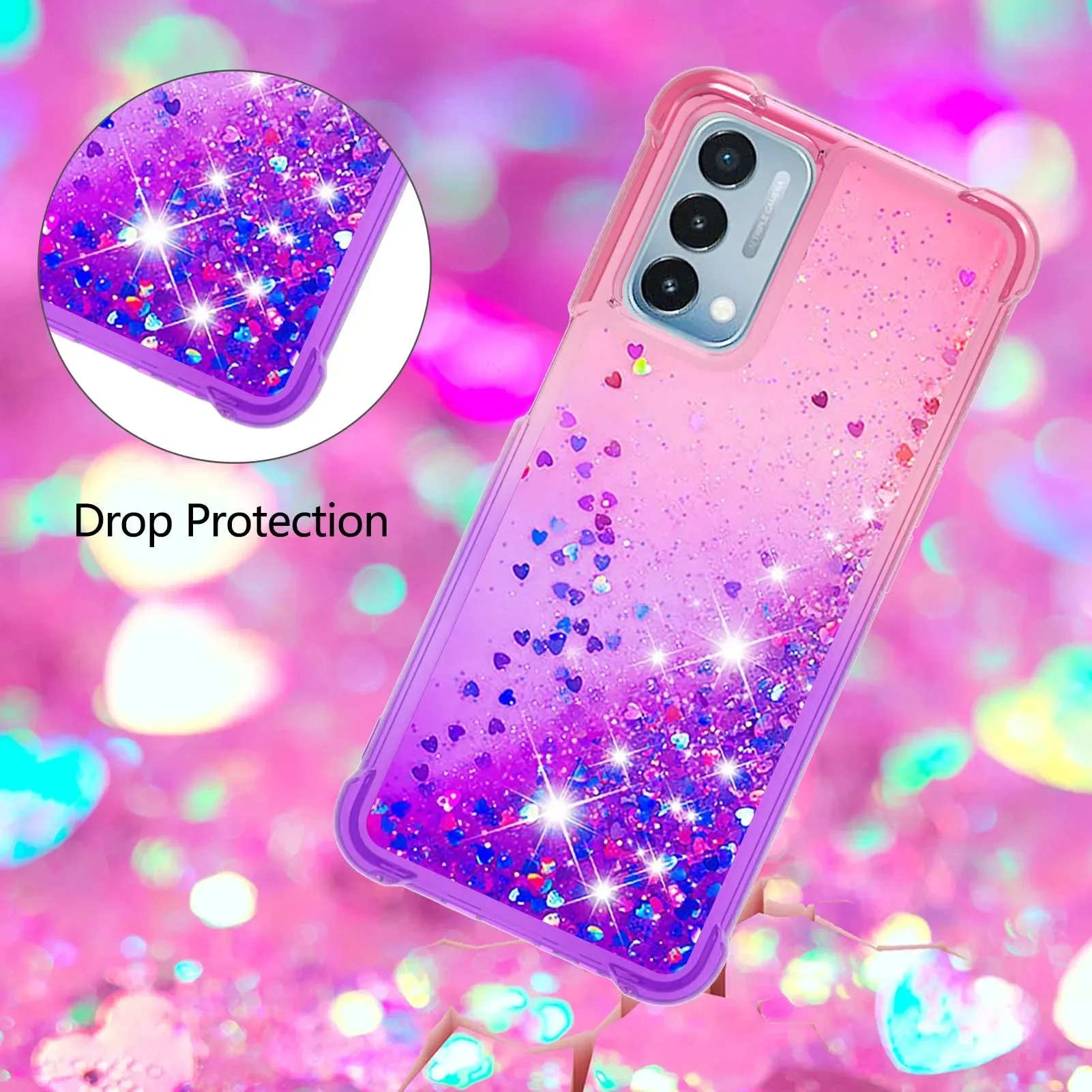 Глиттер с сыпучим песком для Realme Narzo 50 K10 чехол телефона OnePlus Nord N300 N200 OPPO A57 A54 A74 A93 5G