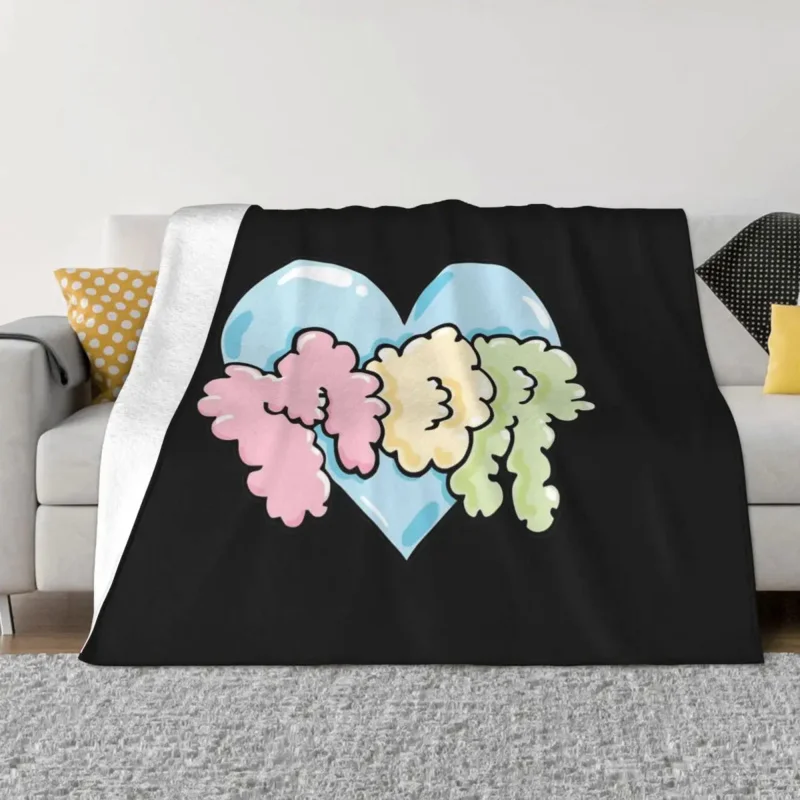 

Feid Merch Heart Mor Blankets Coral Fleece Plush Summer Ferxxo Breathable Warm Throw Blanket For Home Bedroom Rug Piece