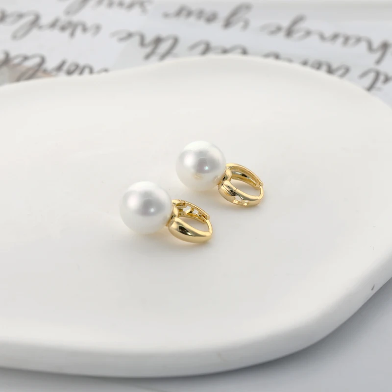 Korean Women's Real 925 Silver Peal Earrings For Women Elegant Simple Drop Versatile Earring Fashion Jewelry Gift images - 6