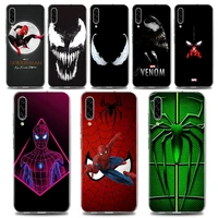 phone case for samsung a70 a70s a40 a50 a30 a20e a20s a10 a10s note 8 9 10 plus 20 case silicone marvel marvel venom spiderman