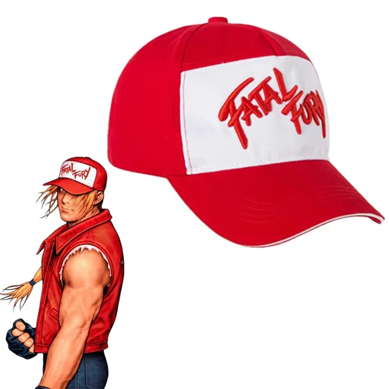Фото Бейсболка King of Fighter с вышивкой, Регулируемая Кепка для косплея Фатальная Фурия, махровая шапка боксера, унисекс, спортивный головной убор, подарок №1