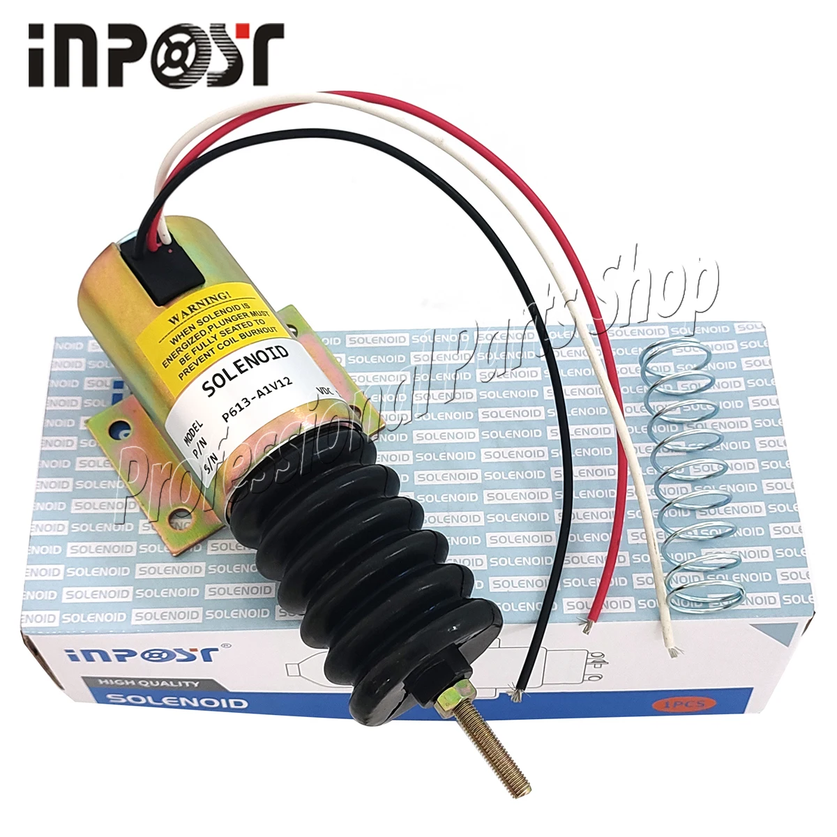 Фото Новый соленоид P613-A1V12 12V (P613A1V12) для отключения подачи топлива, 2001ES-12E2U1, для двигателя с дроссельной заслонкой, 1 шт. №2