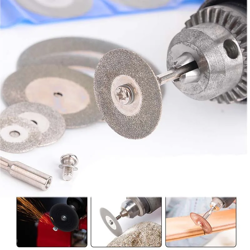 

60 мм мини алмазное лезвие для пилы диск Вращающийся инструмент лезвия режущие диски и сверла камень стекло железный лист