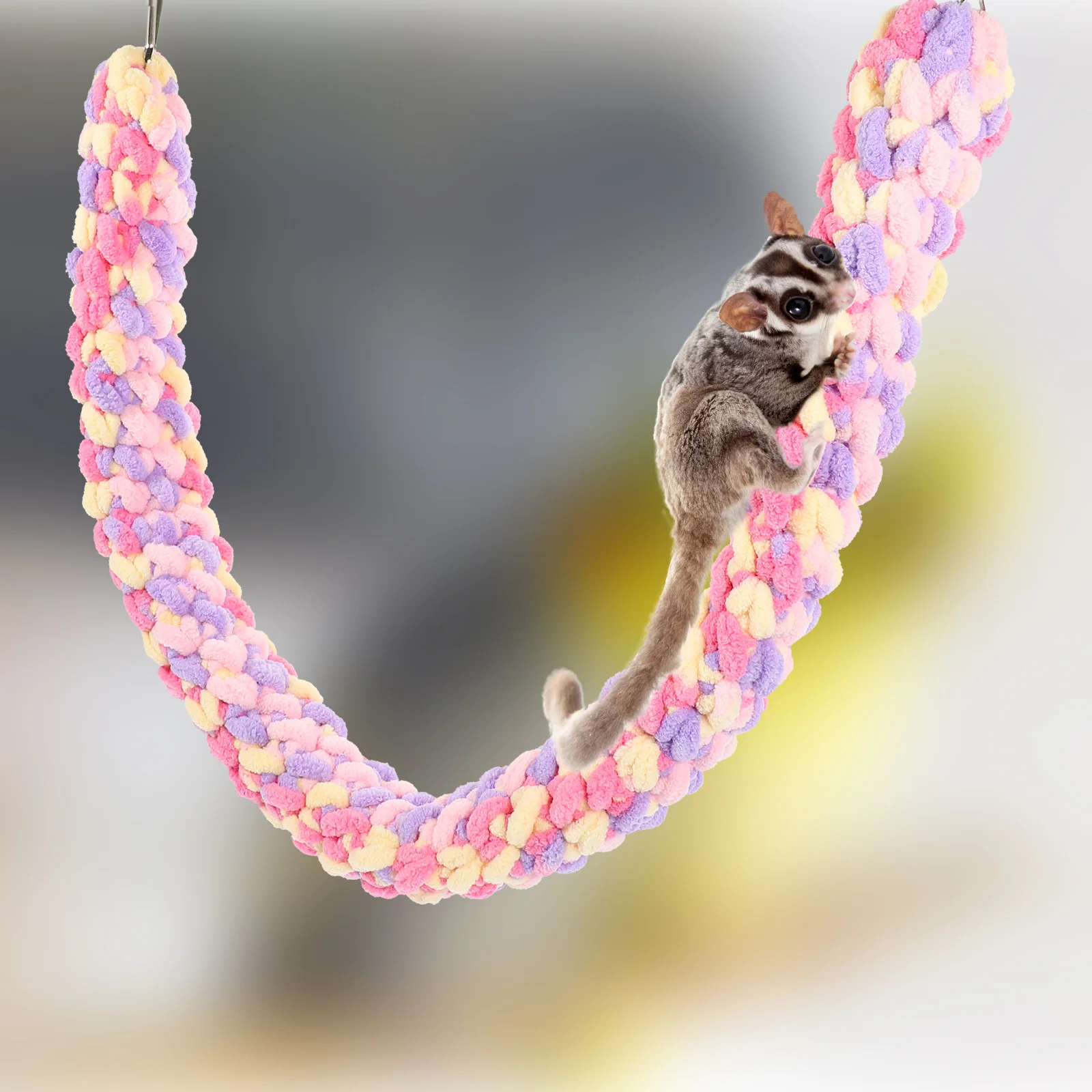 

Ferret Toy Bird Stand Rack Cat Toys Guinea Toy Craft Toys Hamster Hammock Cage Sugar Glider Climbing Rope