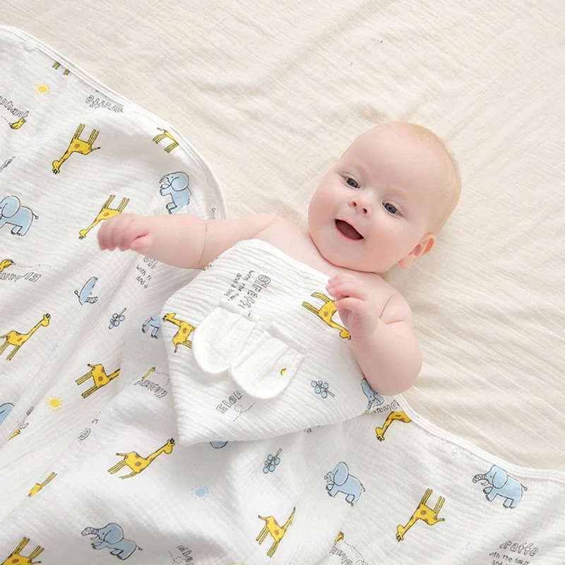 

Детское банное полотенце с капюшоном, одеяло с мультяшным принтом, мягкая хлопковая пеленка, накидка, банный халат, плащ, пончо,