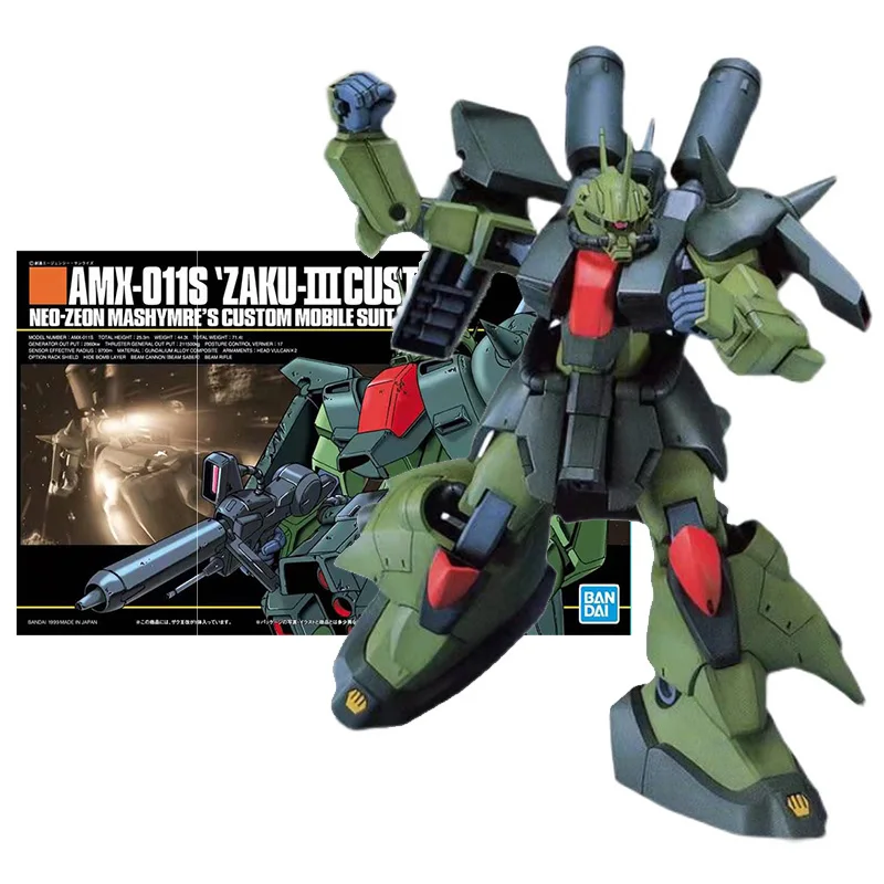 

Bandai Genuine Gundam Model Kit Anime Figure HGUC 1/144 AMX-011S ZAKU Ⅲ CUSTOM Gunpla Anime Action Figure Toys for Children