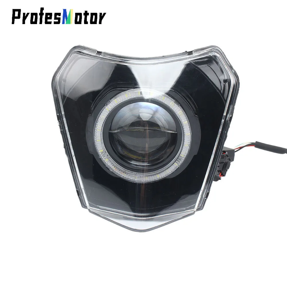 

For KTM Angel Eyes Led Headlight Plate Motorcycle EXC SX XC XCW EXCF 125-500 Enduro Wick Dirt Pit Bike Motocross Modified Parts
