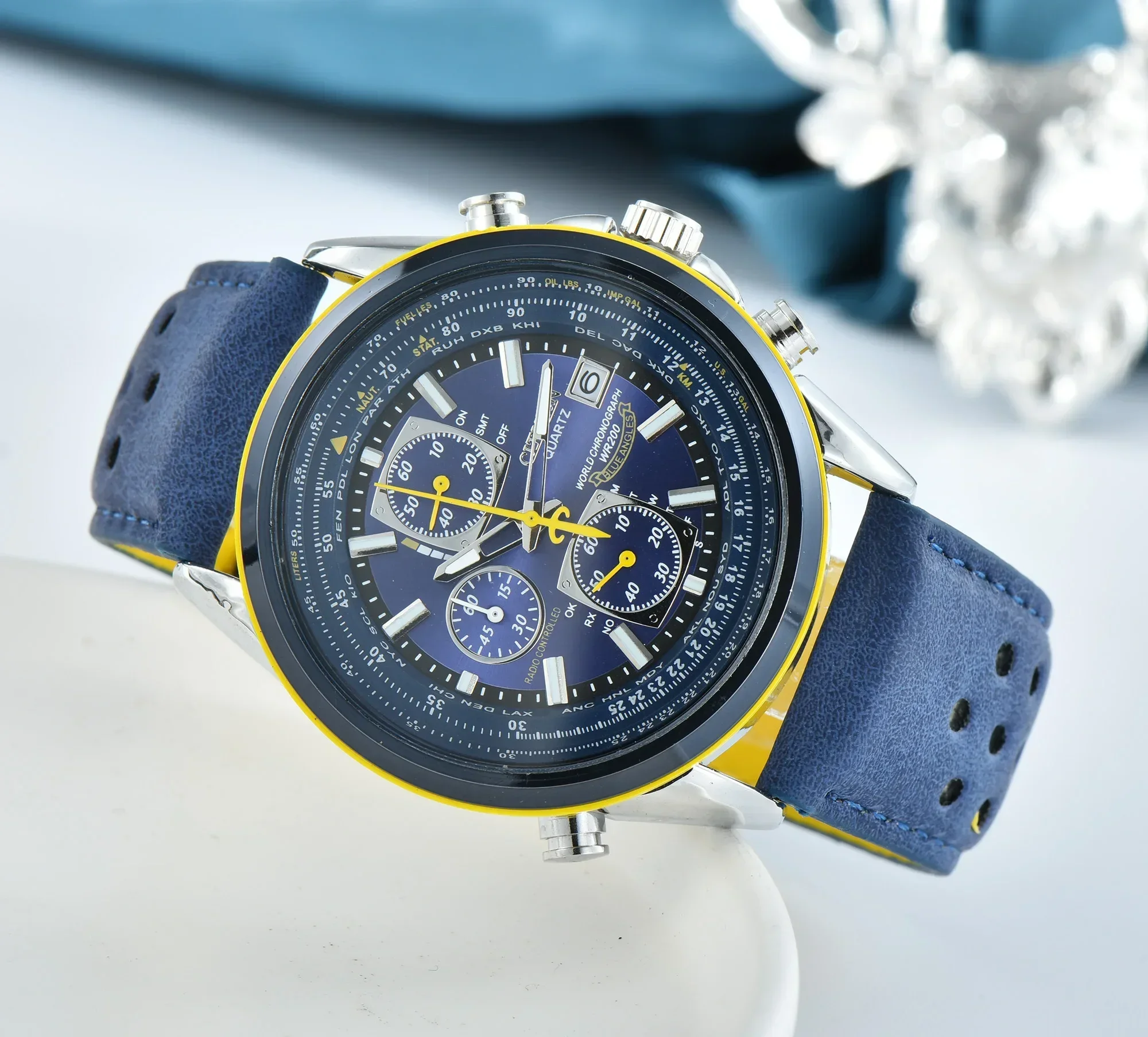 

Men's Watch Trend Fashion Quartz Watch Glow Calendar Waterproof Multi Functional Fancy Circular Automatic Watch Stainless Steel