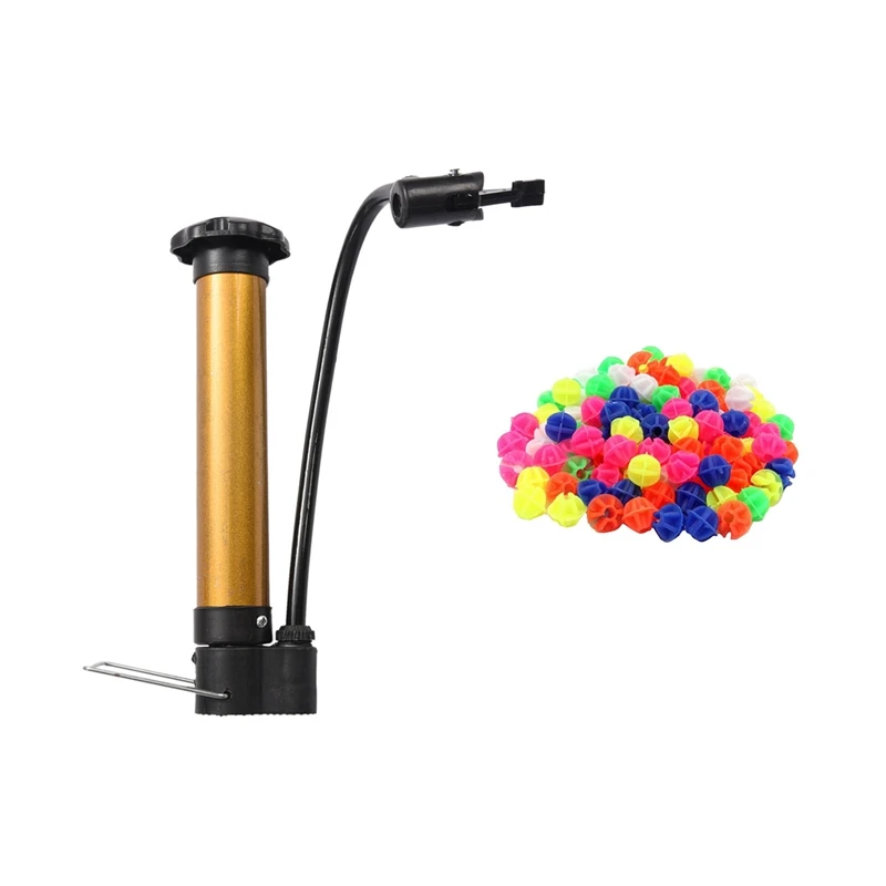 

Portable Mini Bicycle Pump High Pressure Cycling Hand Air Pump With 108Pcs Bicycle Round Decorative Colored Beads