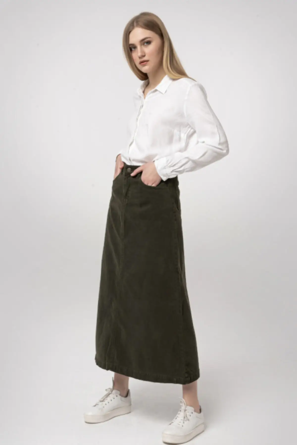 

Women's Khaki Skirt Women Muslim Clothing Skirt 2021 Fashion