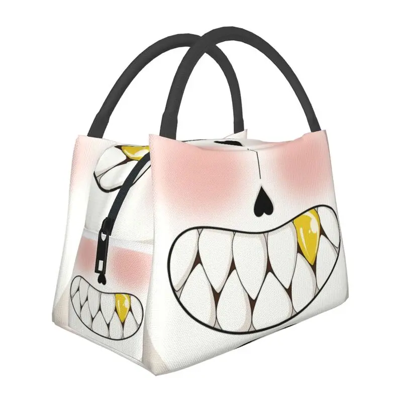 

Изолированная сумка для ланча для игр Undertale, Ланч-бокс для кемпинга, путешествий, с забавной улыбкой, портативный термоохладитель, женская коробка для бенто