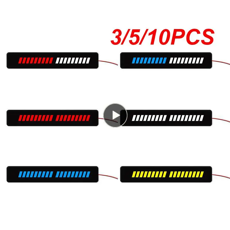 

3/5/10PCS Abs Front Grille Emblem Led Decorative Lights 3d Effect Car Decorative Lights Wide Compatibility Creative