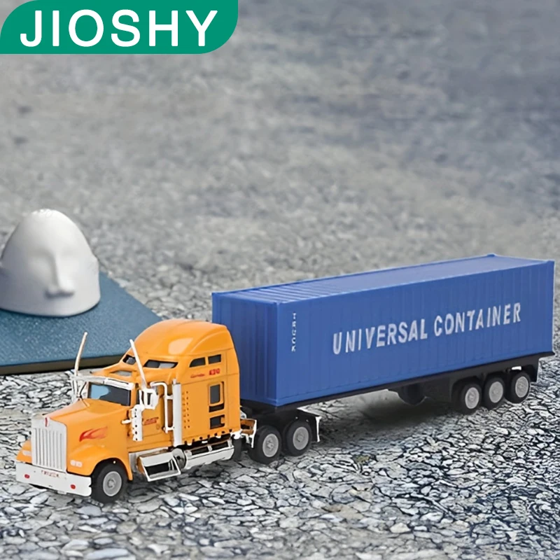 

Large Transport Vehicle Toy 1:65 Alloy Container Truck Return Force Transport Large Truck Shaking Head Car Model Boy Toy