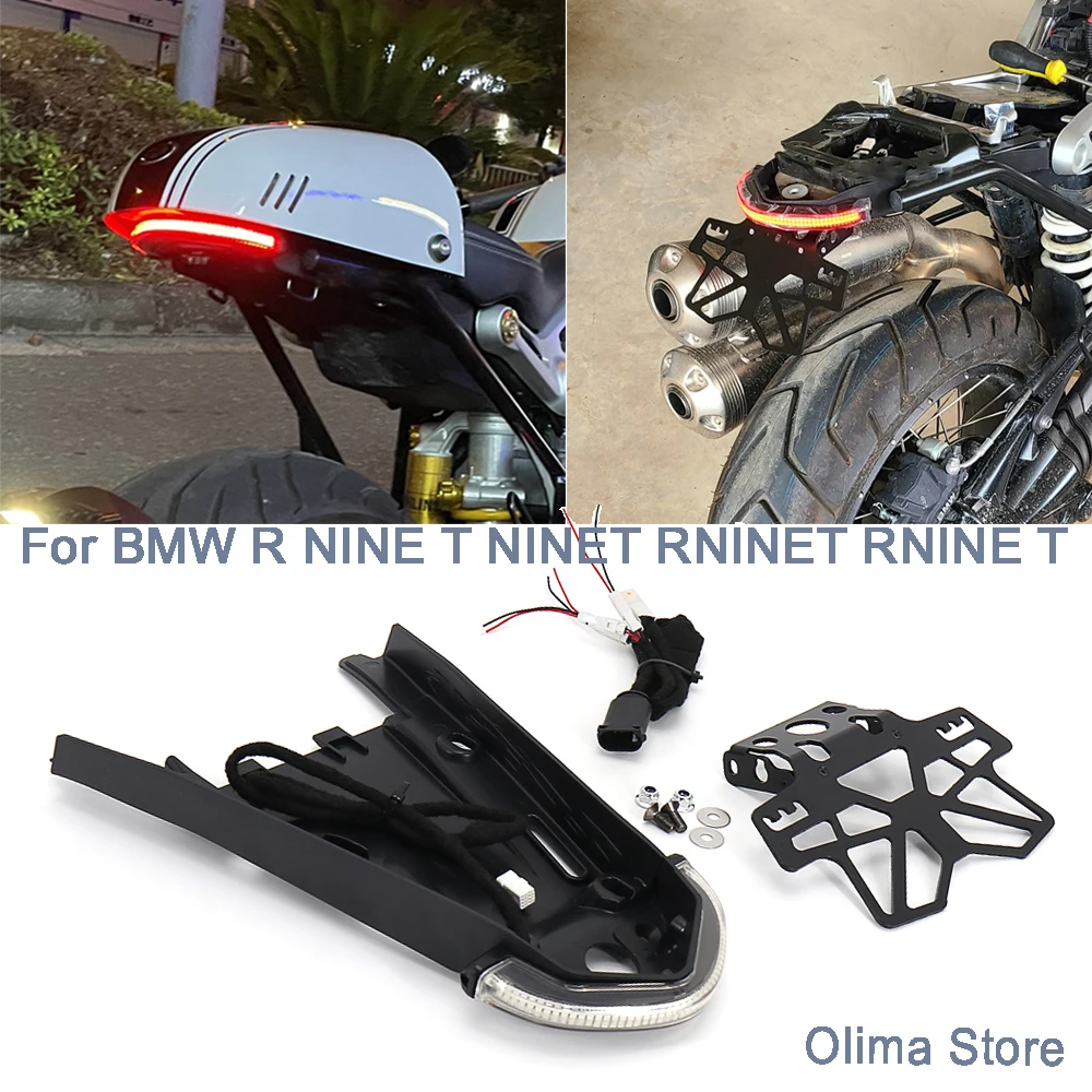 

for BMW R NINE T NINET RNINET RNINE T LED Scrambler Urban Turn Signal Holder Brake Tail Rear LightNew Motorcycle License Plat