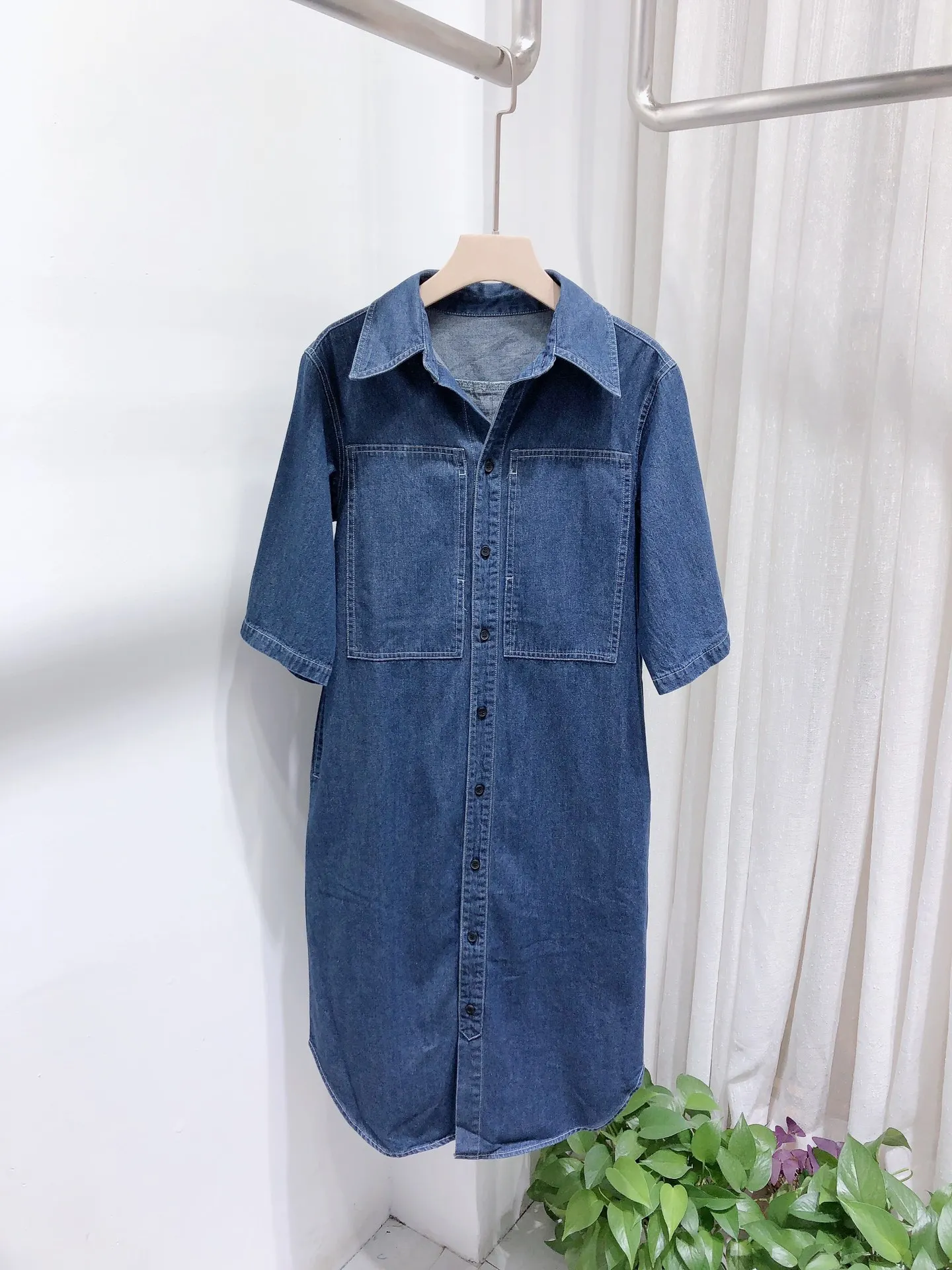 

Female Clothing Woman Clothes Women's Dress Casual Party Elegant Dresses Prom Dresses Summer 2022 Single Breasted Denim Dress
