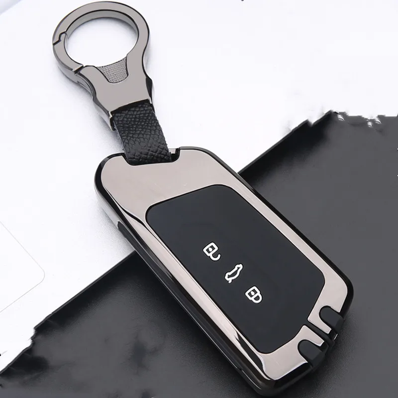 

Car Key Case Cover Key Bag Key Chains Car Accessories For VW Volkswagen Golf 8 Mk8 2020 Skoda Octavia 3 Buttons