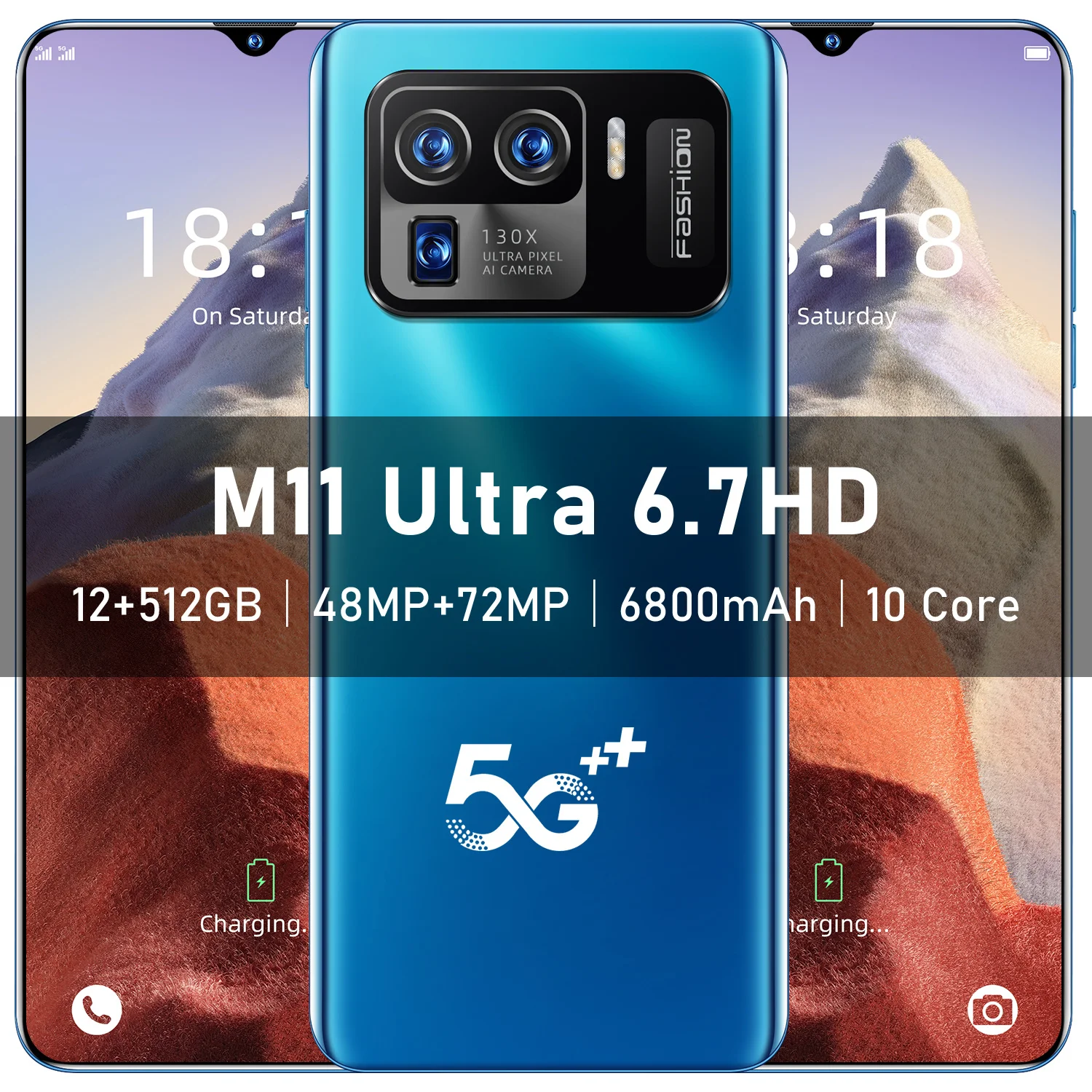 

Global Version Cellphone M11 12GB RAM 512GB ROM 6.7 Inch Android Mobilephones Smartphone iPhone Telefones Celulares