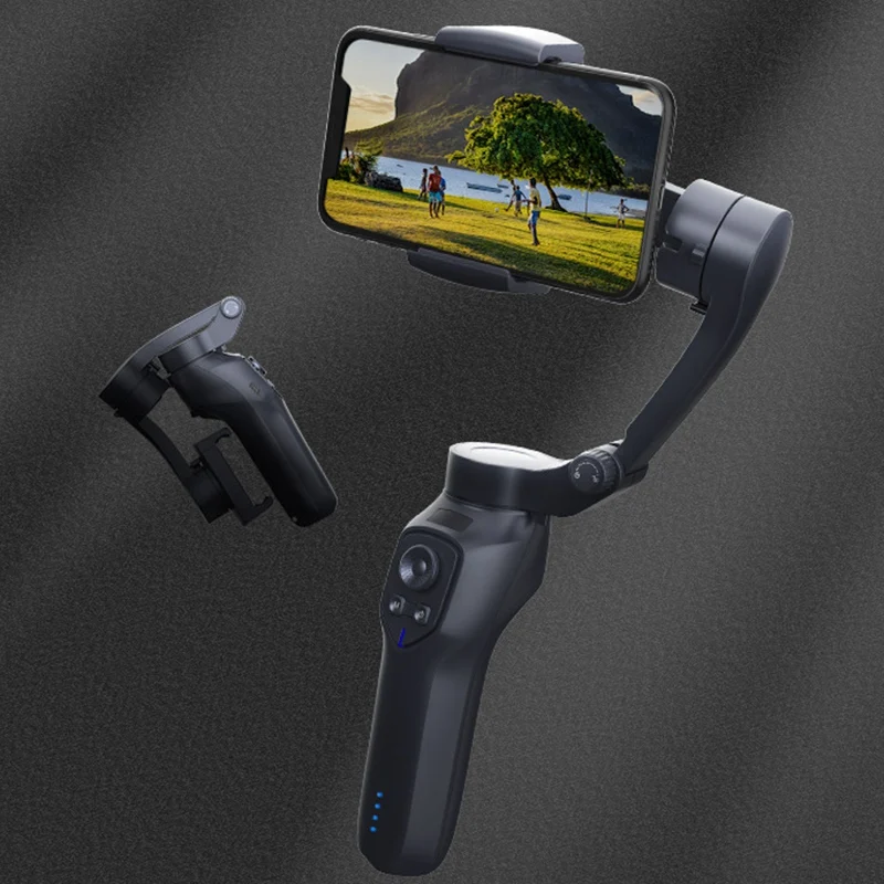 

Phone Stabilizer,Foldable Handheld Stabilizer for Android and Ios Anti-Shake Face Recognition Tracking Gimbal Stabilizer
