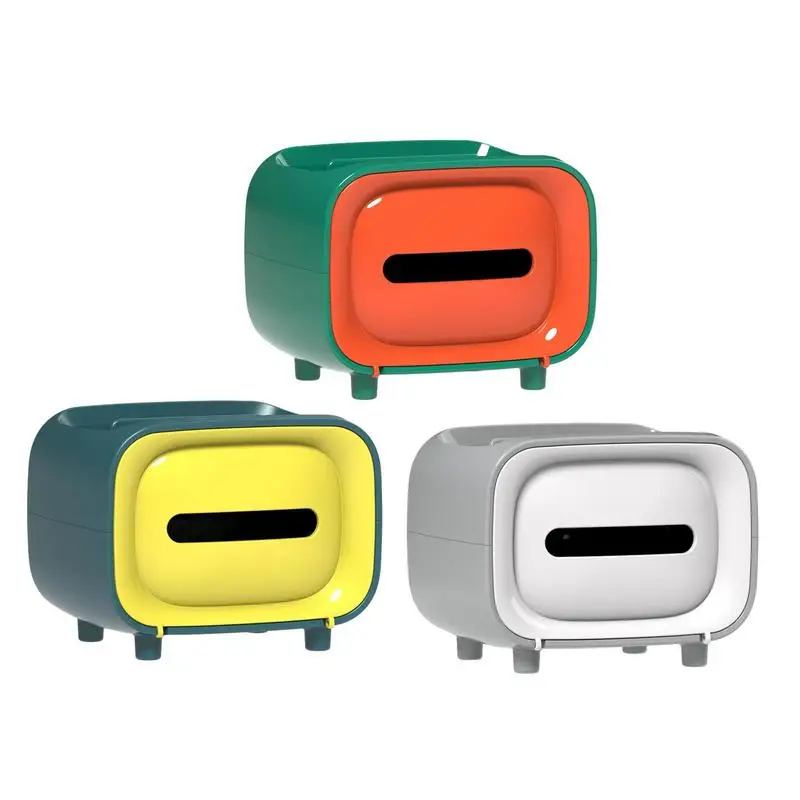 

Tv Tissue Box Holder TV Shaped Tissue Box Multi-Functional Tv Tissue Box Cover Mobile Phone Stand Phone Holder For Bedroom Home