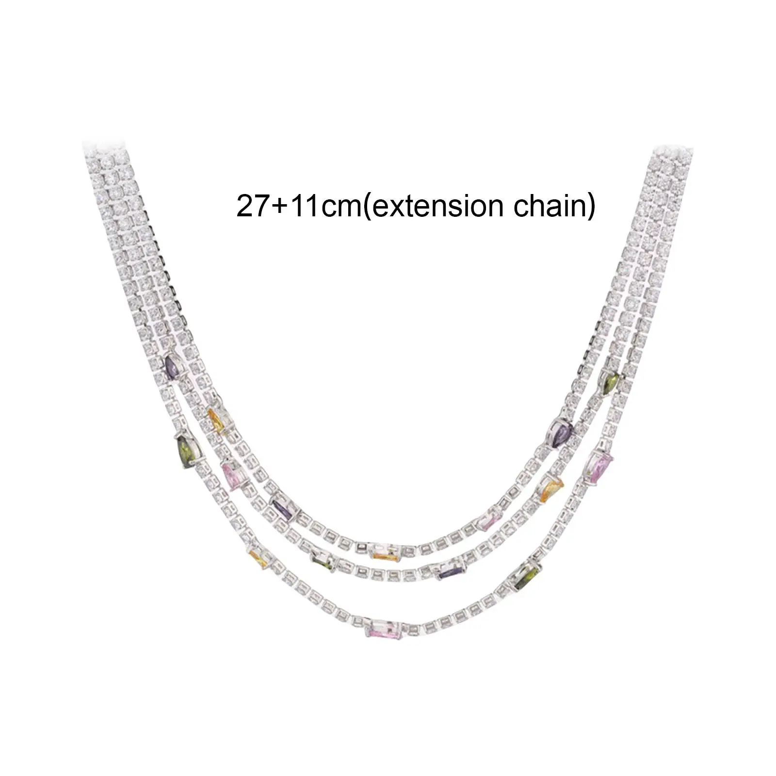 

Ornate Necklace Gifts Stylish Colorful Statement Pendant Necklace Charms Multilayer Women for Dating Party Wedding Anniversary